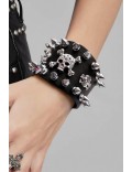 Spiked Leather Bracelet XJ186