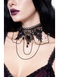 Choker Necklace with Pendant and Chains DL6235