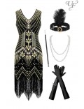 Gatsby Girl Costume (dress, gloves, headband, necklace, cigarette holder)