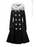 Vintage Women's Winter Wool Coat with Fur X093