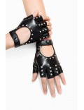 Women's Leather Gloves with Studs X1190