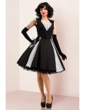 Xstyle Black and White Rockabilly Dress