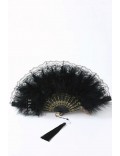 Gatsby 20's Lace Fan with Feathers