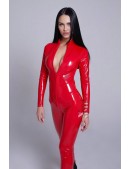 Vixxen Red Latex Catsuit (126258) - 6, 14