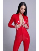 Vixxen Red Latex Catsuit (126258) - 5, 12