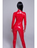 Vixxen Red Latex Catsuit (126258) - 4, 10