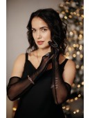 Long Transparent Micro Mesh Gloves (601217) - оригинальная одежда, 2