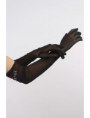 Long Transparent Micro Mesh Gloves (601217) - цена, 4