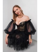 Black Frill Palace Puff Sleeves (601218) - материал, 6