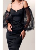 Black Frill Palace Puff Sleeves (601218) - foto