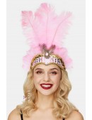 Gatsby Girl Feather Headband - Pink (5042501) - foto