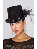 X-Style Women's Hat with Lace and Rhinestones (501158) - foto