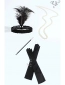 Gatsby Accessories Set (Gloves, Beads, Cigarette Holder, Headband) (611016) - foto