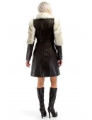 Winter Faux Leather Coat with Fur X5050 (115050) - оригинальная одежда, 2