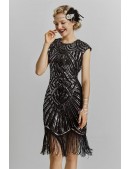 Elegant Black Flapper Dress with Sequins X5532 (105532) - foto