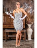 Shiny Silvery Fringed Dress XC587 (105587) - оригинальная одежда, 2