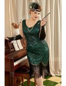 UF5580 Gatsby Flapper Fringe Dress (2XL-3XL) (105580) - foto