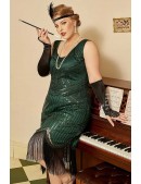 UF5580 Gatsby Flapper Fringe Dress (2XL-3XL) (105580) - оригинальная одежда, 2