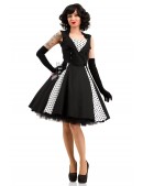 Xstyle Black and White Rockabilly Dress (105338) - цена, 4