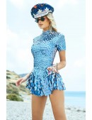 Mirror Blue Festival Dress with Body (129240) - foto