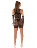 Sparkling Sexy Fishnet Dress and Gloves (127192) - материал, 6