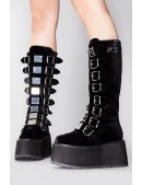 Demonia High Platform Velvet Boots (310039) - 3, 8