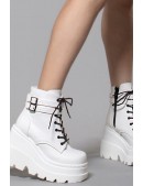 SHAKER White High Platform Boots (310041) - оригинальная одежда, 2