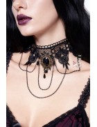 Choker Necklace with Pendant and Chains DL6235