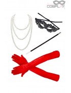 Accessories Set (gloves, mask, beads, cigarette holder)