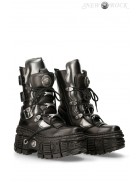 High Platform Buckled Boots Acero