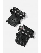 Fingerless Faux Leather Gloves XT183