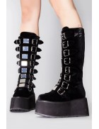 Demonia High Platform Velvet Boots