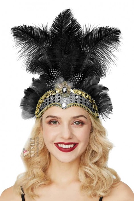 Gatsby Girl Feather Headband (5042512)