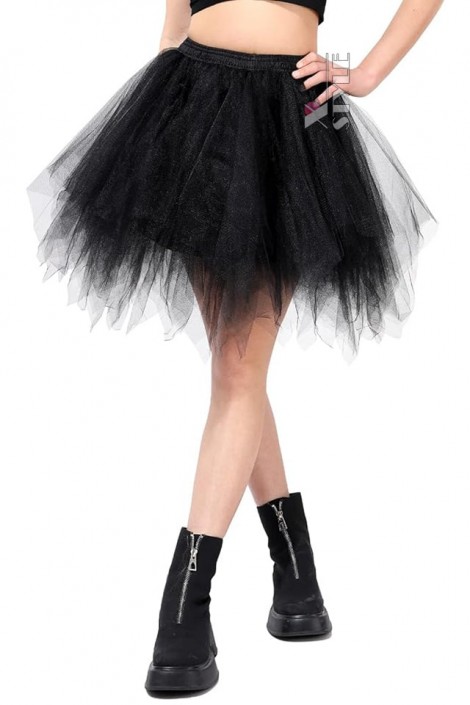 X-Style Black Multi-Layered Tutu Skirt (107221)