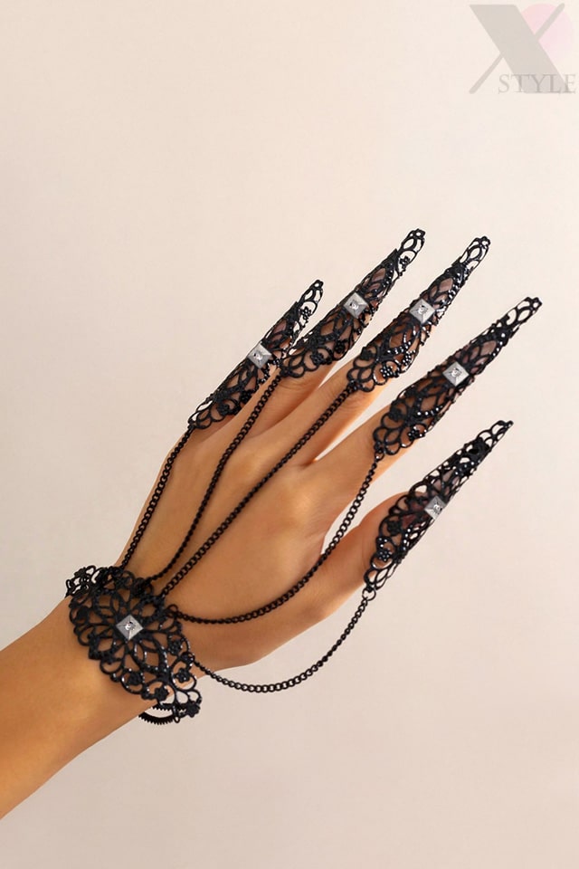 Filigree bracelet with claws and rhinestones, 3