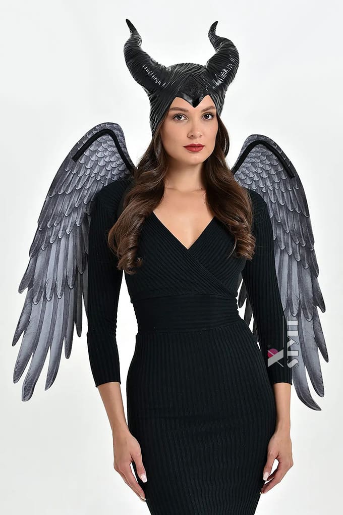 Maleficent Costume (wings, mask), 5