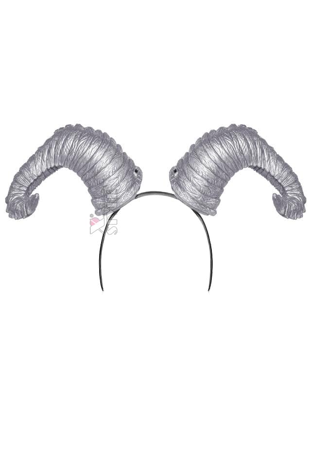 Cosplay Couture Silver Horns on a Hoop, 7