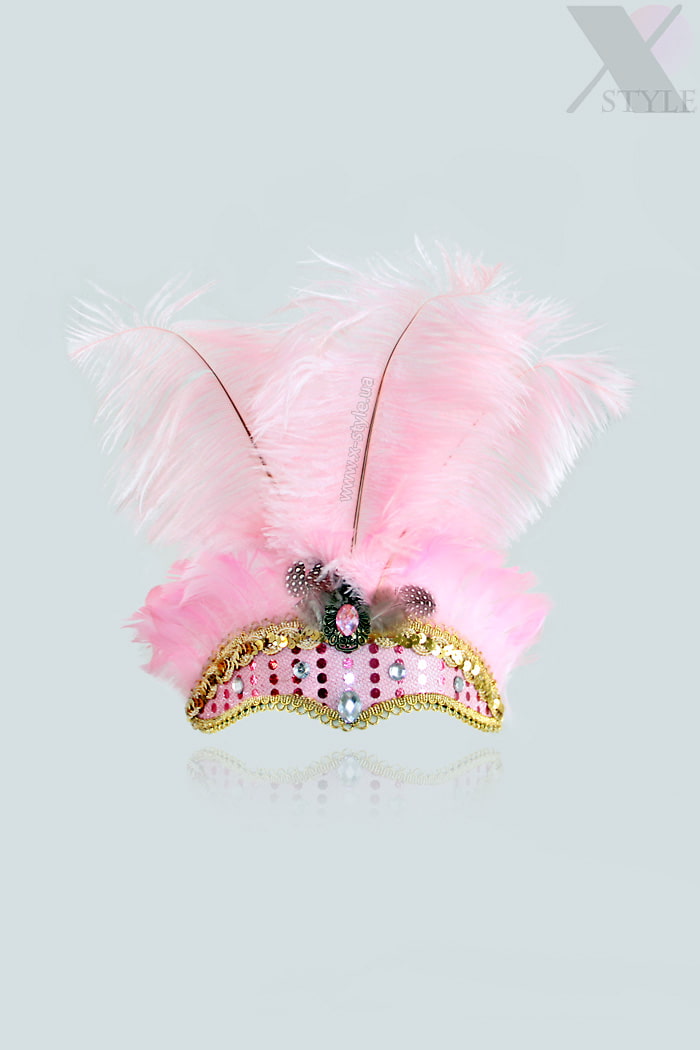 Cotton Candy Festival Crown with Feathers, 7