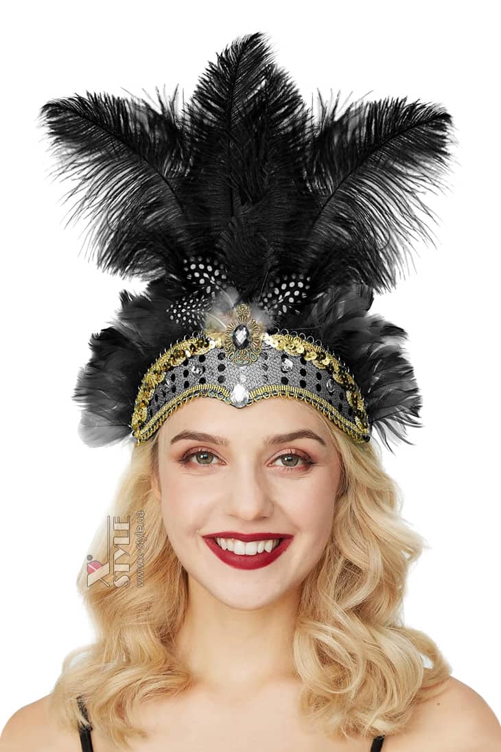 Gatsby Girl Feather Headband