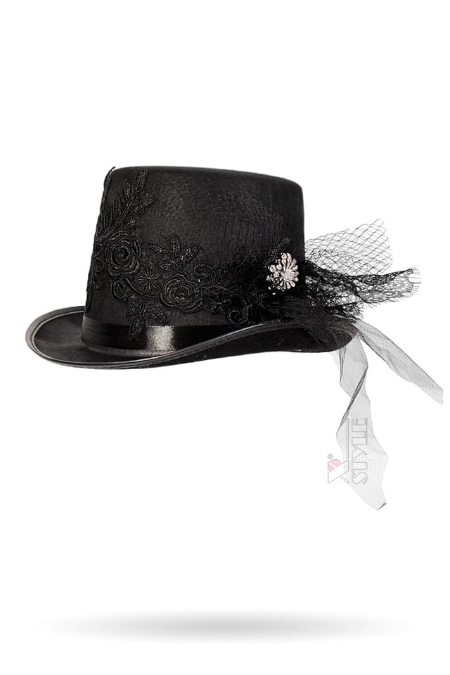 X-Style Women's Hat with Lace and Rhinestones, 9