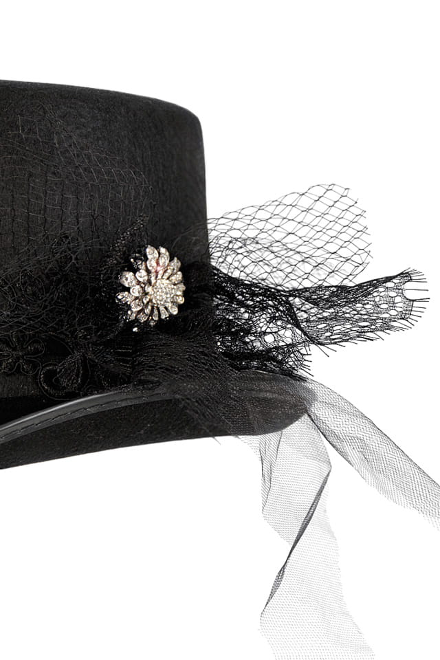 X-Style Women's Hat with Lace and Rhinestones, 5