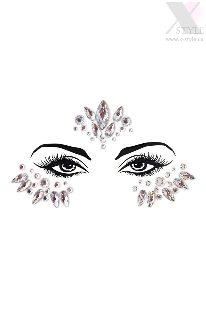 Self-Adhesive Crystal White Makeup Rhinestones, 3