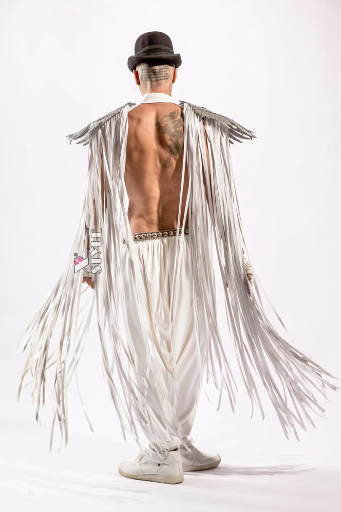 Men's Tassel Cape with Wings, 15