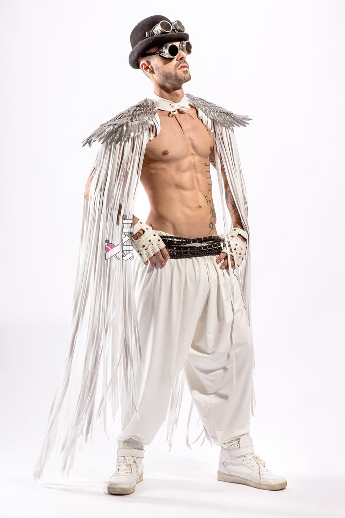 Men's Tassel Cape with Wings, 3