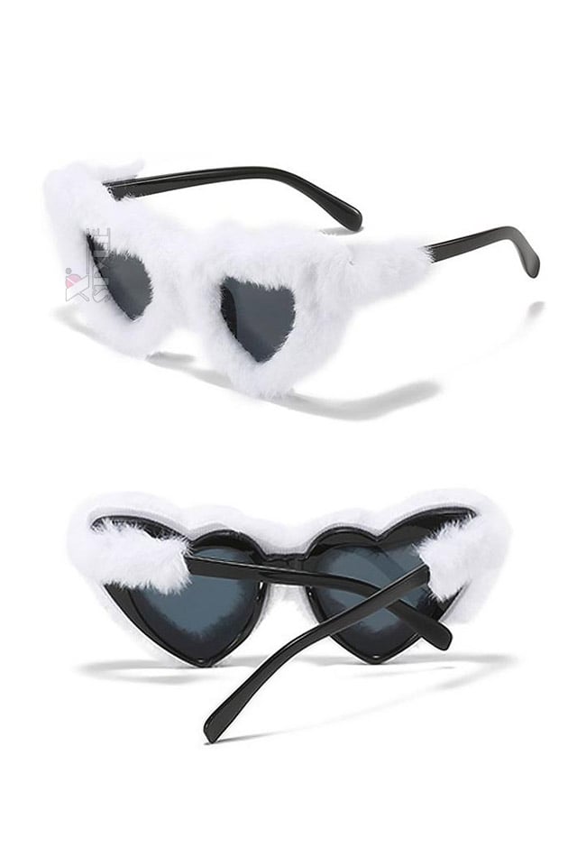 Festival Faux Fur Sunglasses X5151, 3