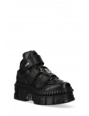 Черные кожаные кроссовки на платформе CASCO LATERAL (314047) - цена, 4