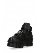 Черные кожаные кроссовки на платформе CASCO LATERAL (314047) - 4, 10