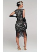 Вечернее серебристое платье в стиле 20-х X5526 (105526) - оригинальная одежда, 2