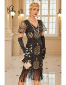 Элегантное платье Gatsby с рукавами-крылышками (105588) - 4, 10