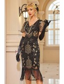 Элегантное платье Gatsby с рукавами-крылышками (105588) - 5, 12